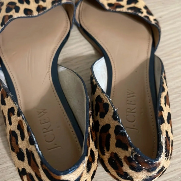 J. Crew Zoey D’Orsay Leopard Print Flats sz 6 - Picture 9 of 16